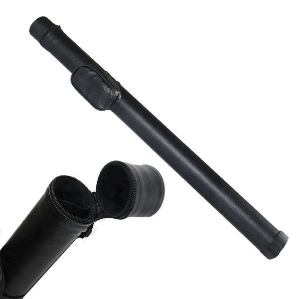 Black leather round tube 1 2 pool.jpg